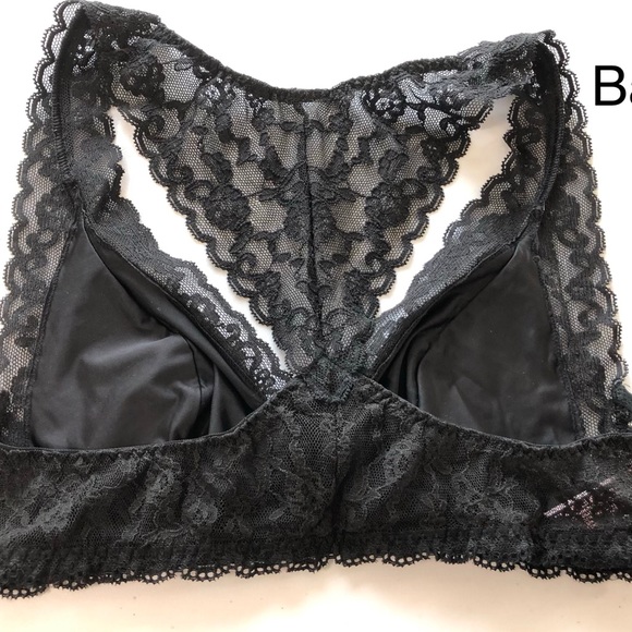 Victoria's Secret Lace Black Brawletest Sexy Bra T-Back Razorback Small - Picture 4 of 5
